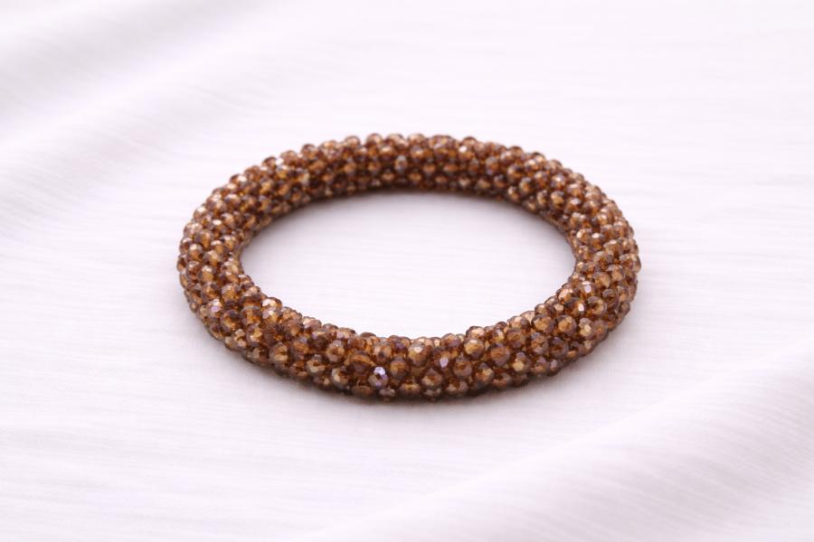 Pulsera Tejida Kumihimo Café 7