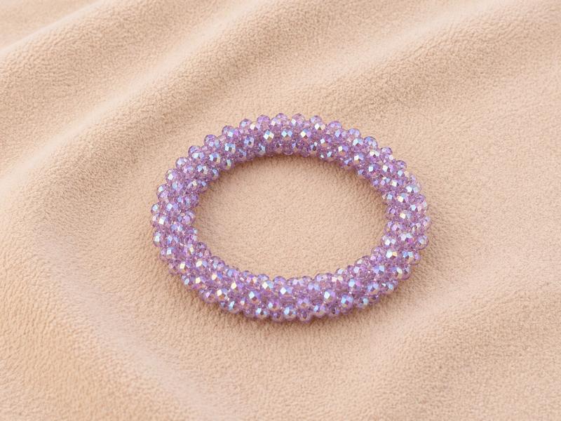 Pulsera Tejida Kumihimo Morado 11