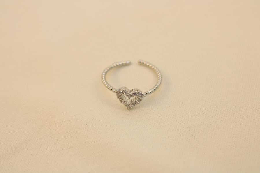 Anillo De Corazón Brillante