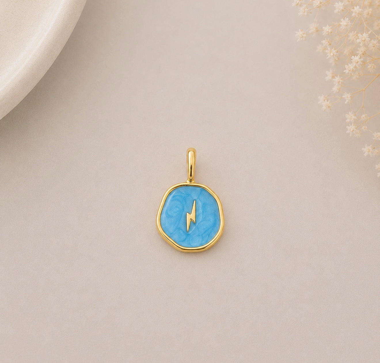 Charm / Dije De Placa celeste