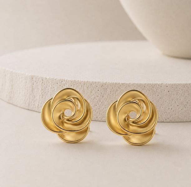 Arete Tridimensional En Forma De Rosa