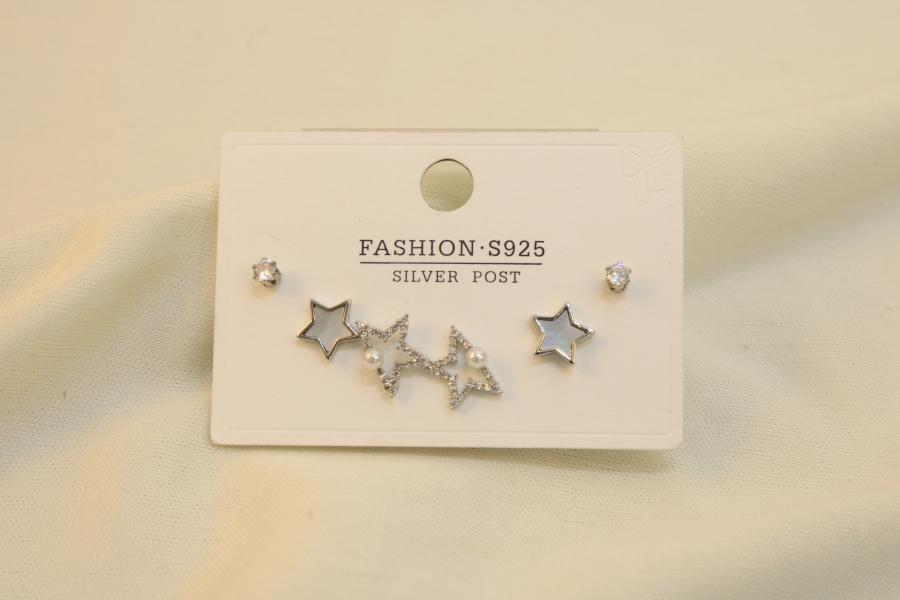 Set De 2 Estrella Y Zirconia