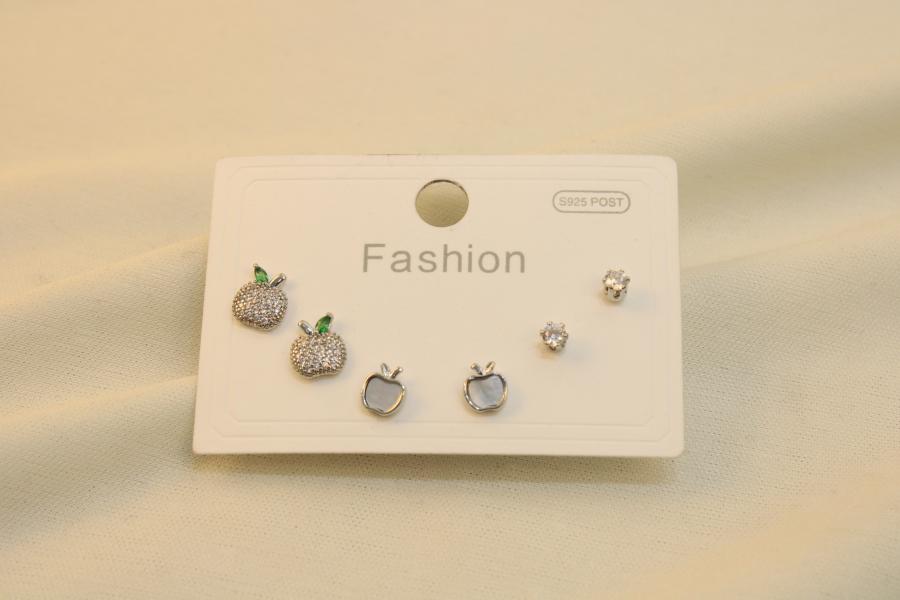 Set De 2 Manzana Y Zirconia