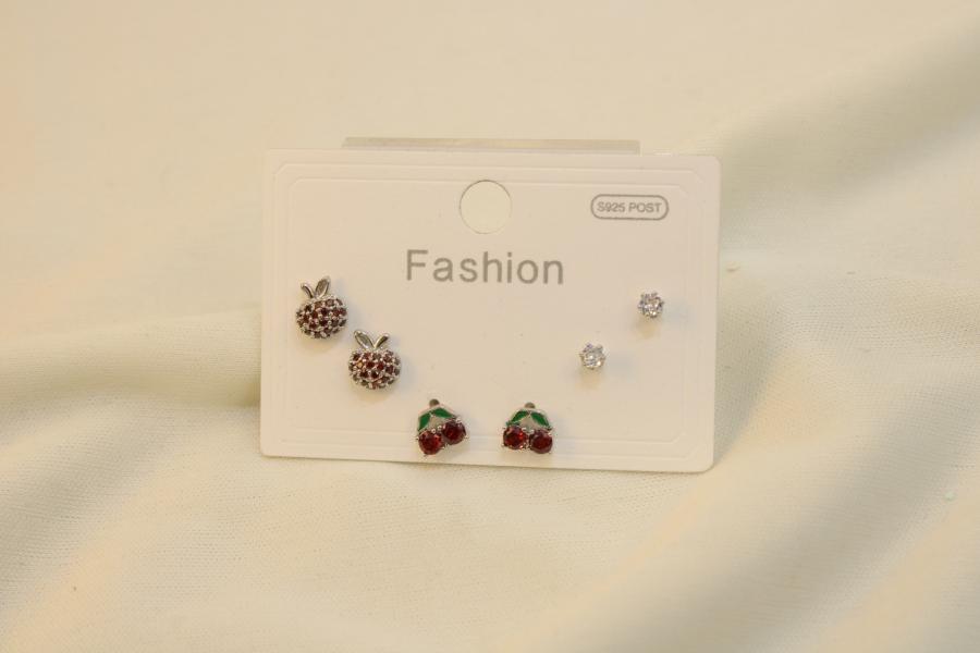 Set 3 Pares De Manzana/Cereza