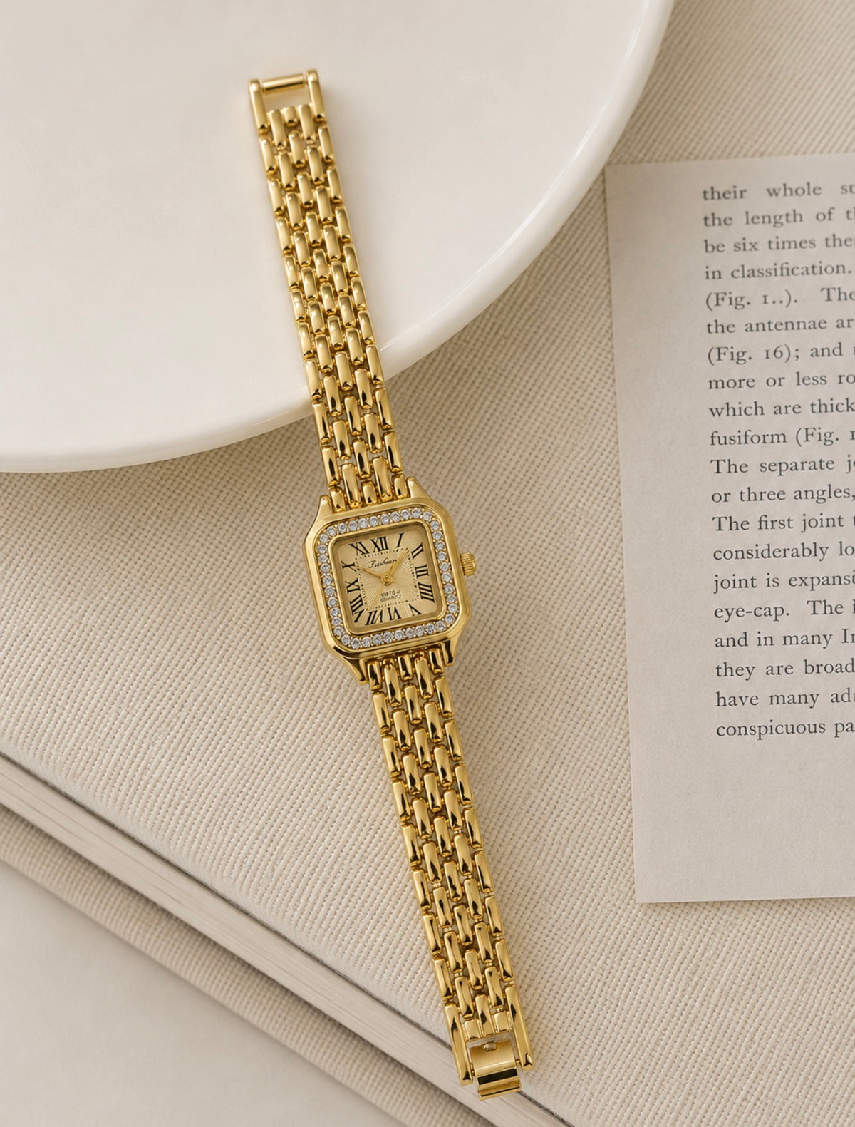 Reloj Vintage Cuadrado Brillante