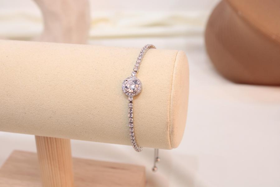 Pulsera Ajustable De Zirconias