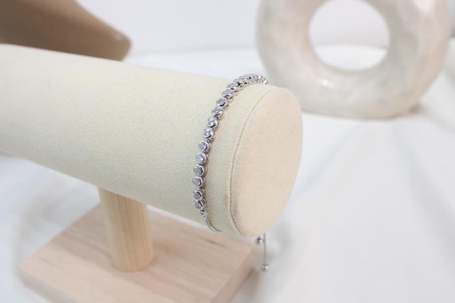 Pulsera Ajustable De 20 Zirconias