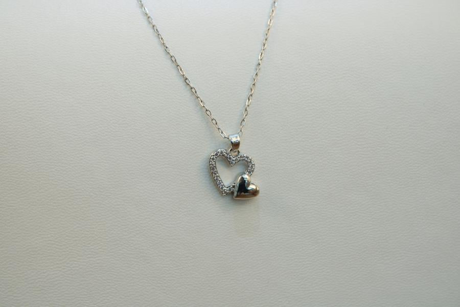 Cadena Fina Doble Corazon