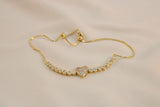 Pulsera ajustable corazon con zirconia