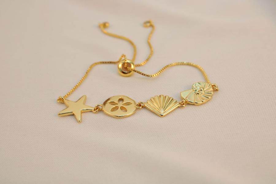 Pulsera ajustable concha