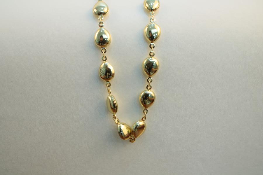 Cadena perlas doradas