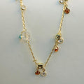 Cadena con cristal de murano colores
