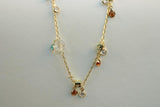 Cadena con cristal de murano colores