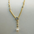 Cadena perlas y zirconia