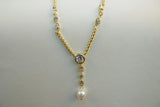Cadena perlas y zirconia