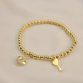 Pulsera ajustable candado forma corazon