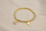 Pulsera ajustable candado forma corazon