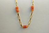Cadena cristal de murano naranja