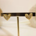 Arete De Corazón Brillante