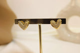 Arete De Corazón Brillante