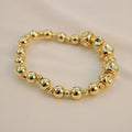 Pulsera ajustable perlas doradas