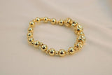 Pulsera ajustable perlas doradas