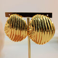 Arete Chunky Dorado Con Textura