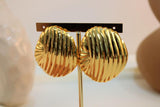 Arete Chunky Dorado Con Textura