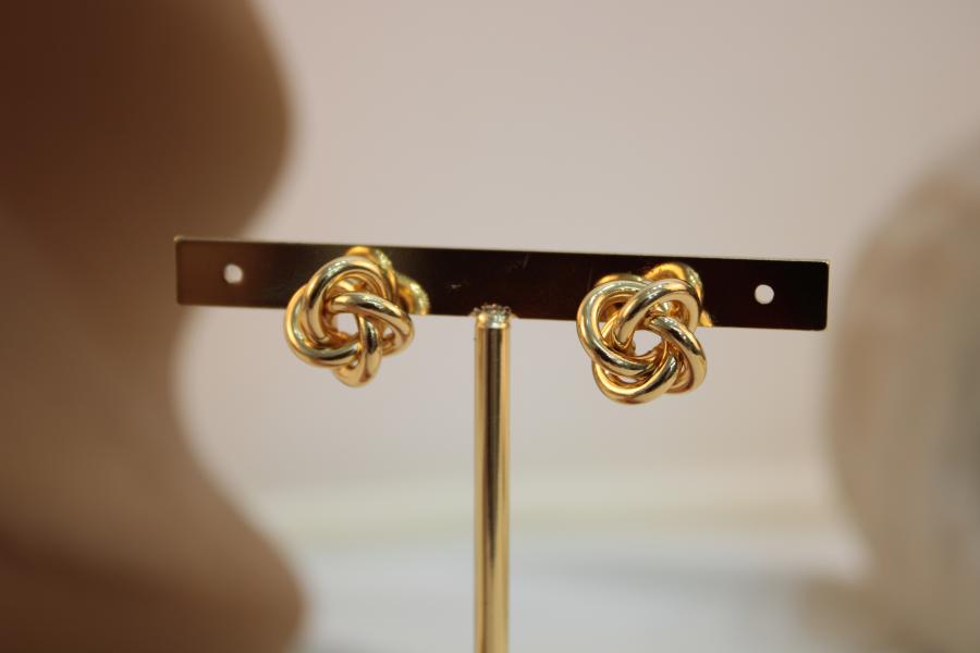 Arete Dorado De Nudo Pequeño