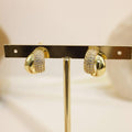 Arete Dorado Con Mitad De Zironias
