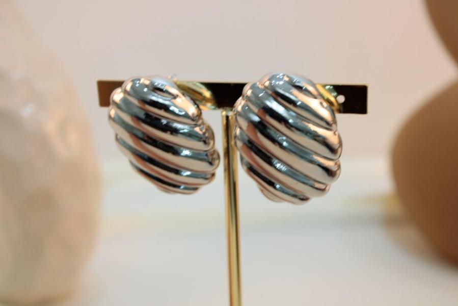 Arete Chunky Circular Con Textura
