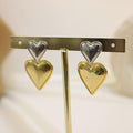 Arete De Corazón Combinado