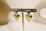 Arete De Corazón Combinado
