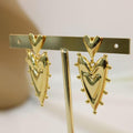 Arete Chunky De Corazón Doble