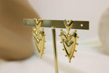 Arete Chunky De Corazón Doble