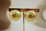 Arete Chunky  Dorado Redondo Con Textura