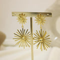 Arete largo flor