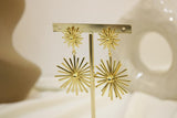 Arete largo flor