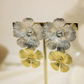 Arete flor combinado