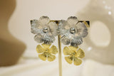 Arete flor combinado