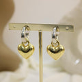 Arete combinado corazón
