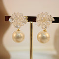 Arete perla colgante