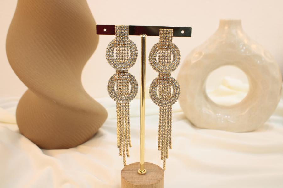 Arete largo con zirconia