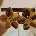 Arete acero flor chunky