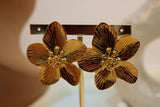 Arete acero flor chunky