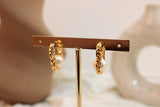 Arete Con Perla Blanca