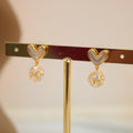 Arete corazon pendiente zirconia
