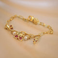 Pulsera con cereza y perlas