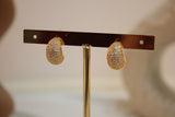 Arete media luna con brillos