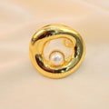 Anillo Chunky Con Perla